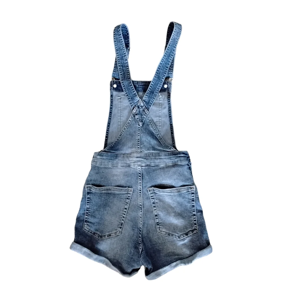 Divided Denim Overalls Juniors Size 2 Casual Boho Western Comfy Bohemian Y2K 90s - Picture 2 of 6
